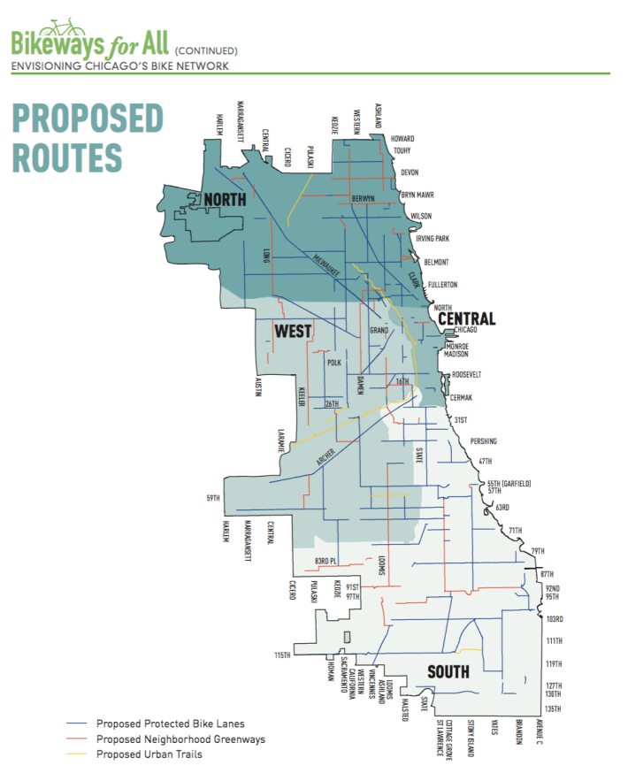 proposed routes bikeways for all