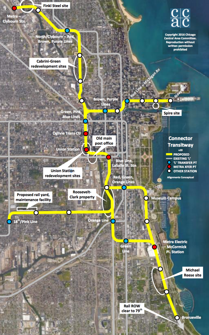 Map of Connector Transitway