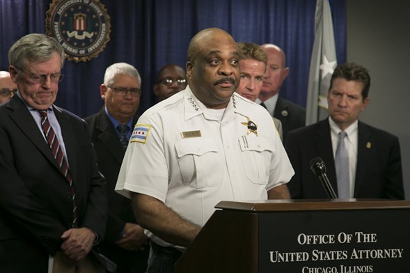 Chicago police chief Eddie Johnson. Photo: Ashlee Rezin, Chicago Sun-Times