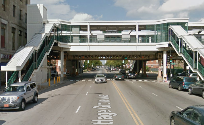 The Cottage Grove Green Line station. Image: Google Street View