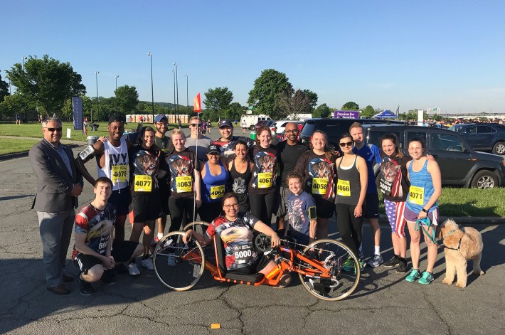 U.S. senator Tammy Duckworth, pictured with staffers, rode a handcycle in last week’s Capital Challenge race. Photo courtesy of Duckworth's office