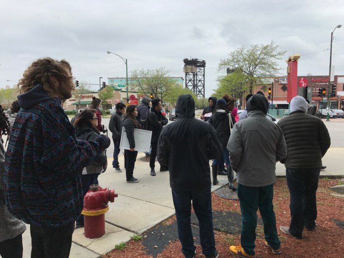 the tour at the Cermak/Princeton/Archer intersection. Photo: John Greenfield