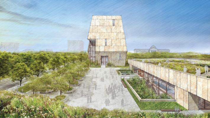 Sketch of the new museum. Image: Obama Foundation