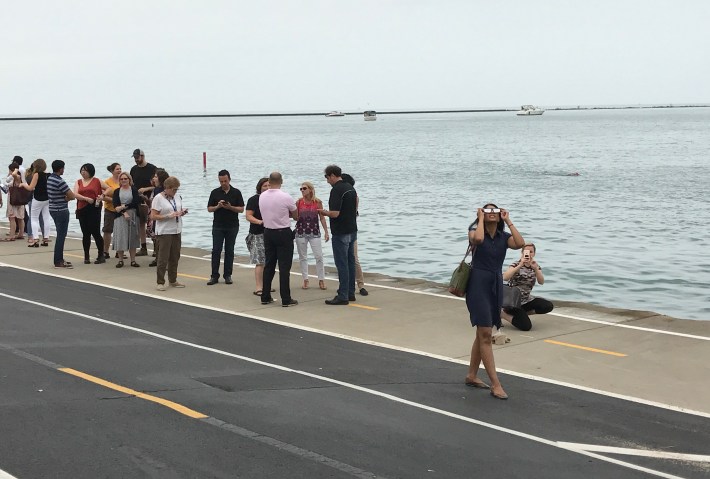 The Lakefront Trail, which is undergoing a path separation project, near Chicago Avenue. Photo: John Greenfield