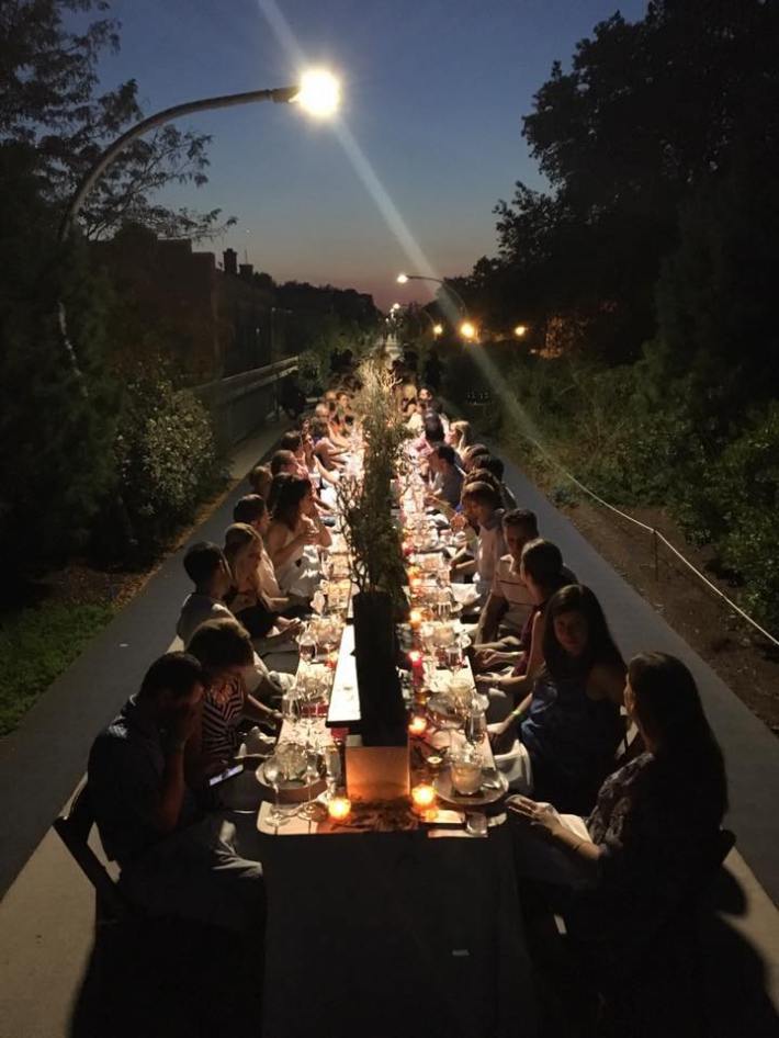 A dinner for One Percenters on The 606. Photo: Gordon Meyer via Facebook