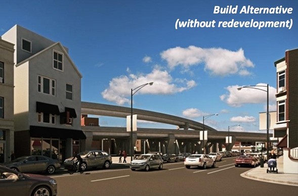 Rendering of the Belmont Flyover. Image: CTA