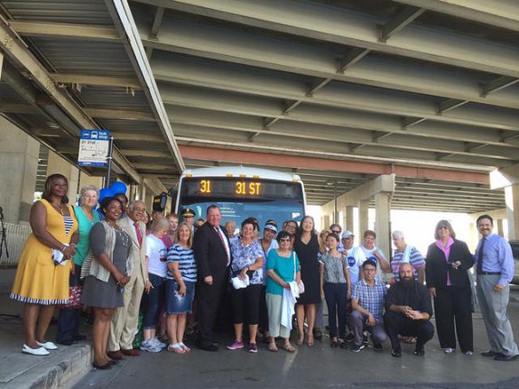 Alma's work helped pave the way for the recent relaunch of full 31st Street bus service. Photo: Coalition for a Better Chinese American Community