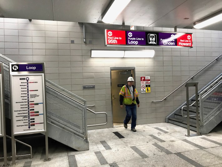 The interior of the new fare entrance which, unlike the main entrance, is not wheelchair accessible. Photo: John Greenfield