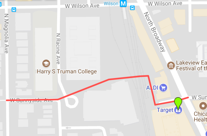 After the station project is finished, it will be possible to walk under the tracks by the Sunnyside entrance from the Truman campus to Broadway. Image: Google Maps