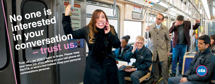 An ad from the CTA's Courtesy Campaign. Image: CTA