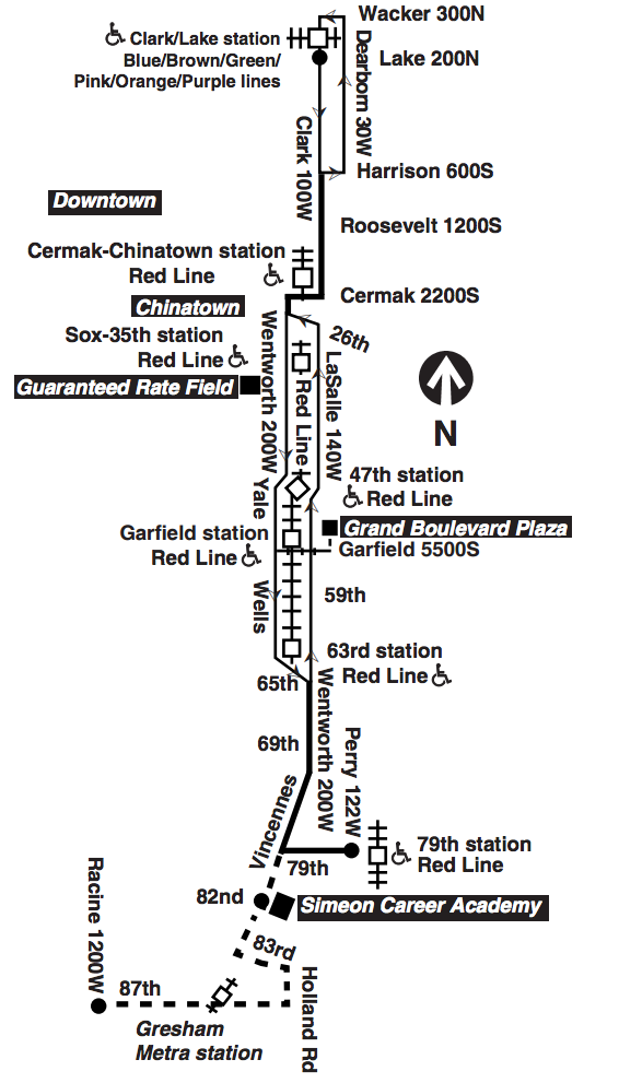 The #24 Wentworth route. Image: CTA