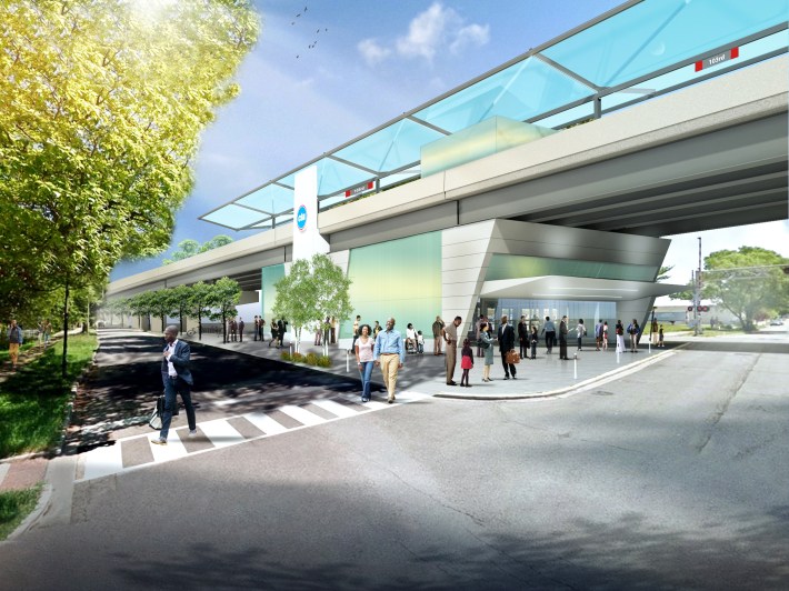 Rendering of the future 103rd Street station. Image: CTA