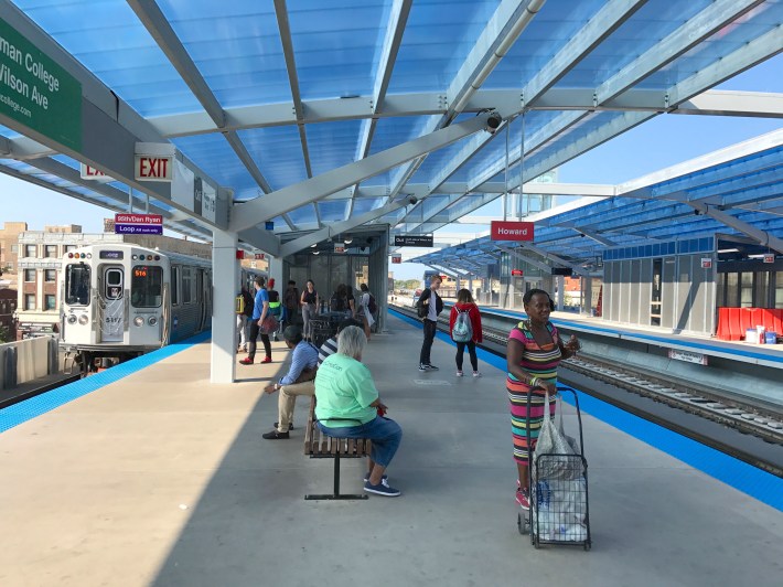 The new Wilson station platforms. Photo: John Greenfield