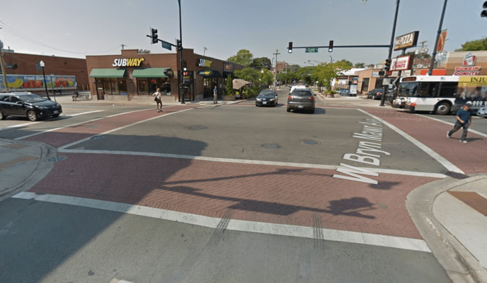 The intersection from the driver's perspective. Image: Google Street View