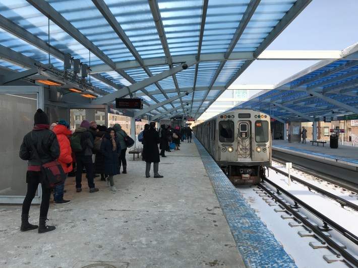 The new platforms. Photo: John Greenfield