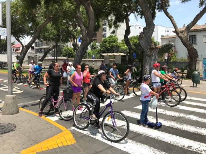 Lima's Sunday Ciclovía. Photo: John Greenfield