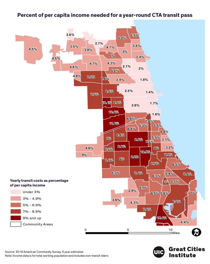 Map created by the Great Cities Institute for the Active Transportation Alliance.