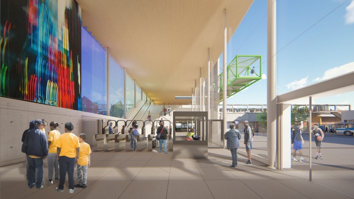 Rendering of the interior of the station.