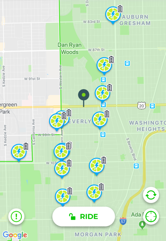 A screenshot of the Lime app shows bikes clustered in Beverly.