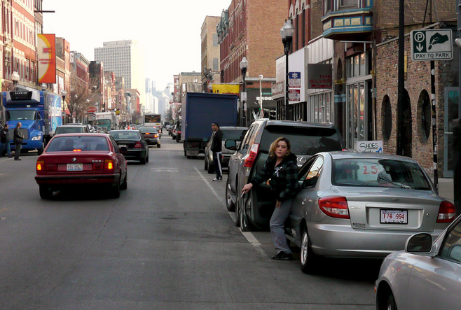 After the Dutch Reach is added to the driver's manual, this should become a less common sight for cyclists. Photo: Steven Vance