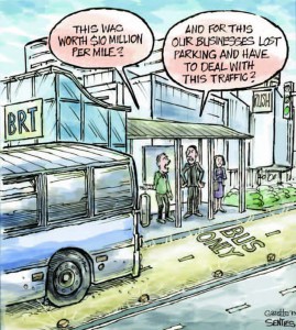An anti-BRT cartoon that previously ran in the Gazette.