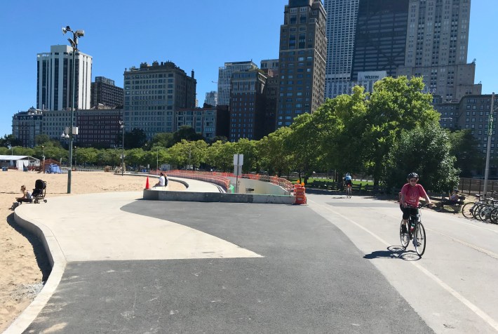 The new promenade at Oak Street Beach. Photo: John Greenfield