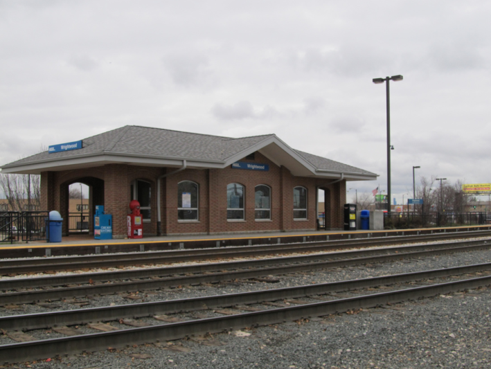 The Wrightwood station at 70th and Columbus on Metra's Southwest Service line. ON TO 2050 recommends rerouting the line from Union Station to LaSalle Station. Photo: Jeff Zoline