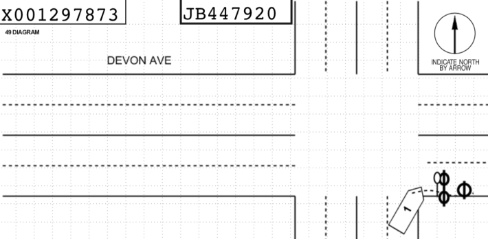 Diagram of the crash from the police report.