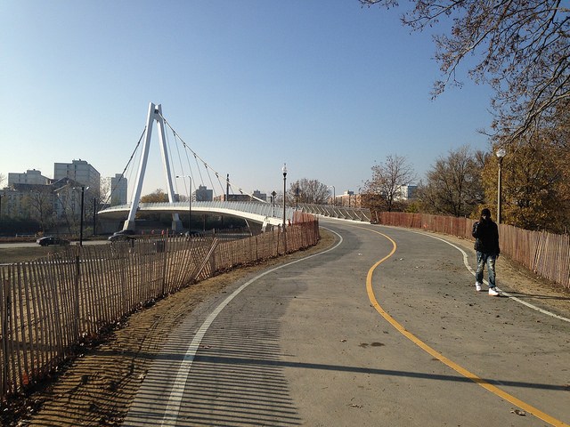 The 31st Street bridge, viewed from the lakefront. Photo: John Greenfield