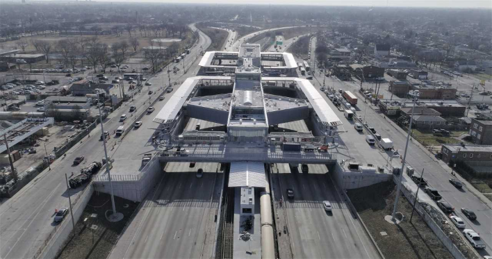 Aerial view of the two terminals. Photo: city of Chicago