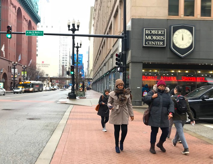 The new signs are up along the former Congress Parkway. Photo: John Greenfield