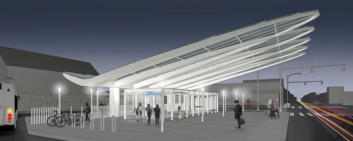 A rendering of the station.