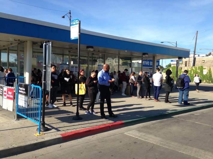 Customers wait for buses in the prepaid boarding area in June 2016. Photo: John Greenfield