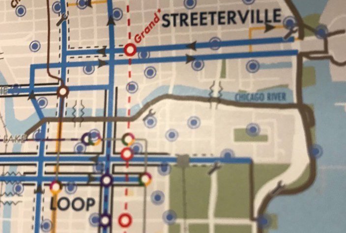 The city of Chicago's bike map has previously depicted the riverwalk as an off-street bike/ped trail, and will continue to do so in the 2019 edition.