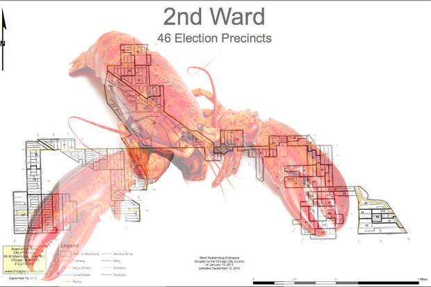 The snappy new shape of the 2nd Ward. Image via DNAingo Chicago