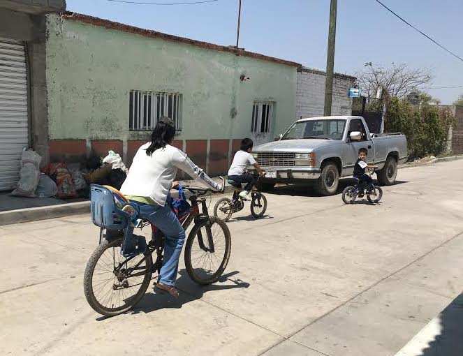 Cycling in Lynda's grandmother's town in Michoacán. Photo: Lynda Lopez