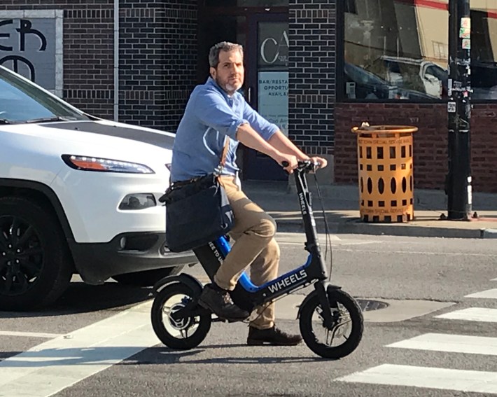 A wheels scooter rider. Photo: John Greenfield