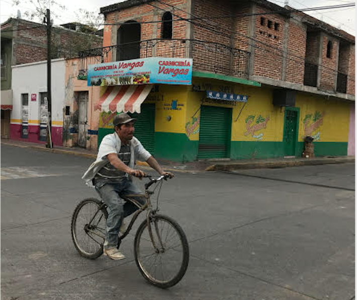 Biking in Tanhuato. Photo: Lynda Lopez
