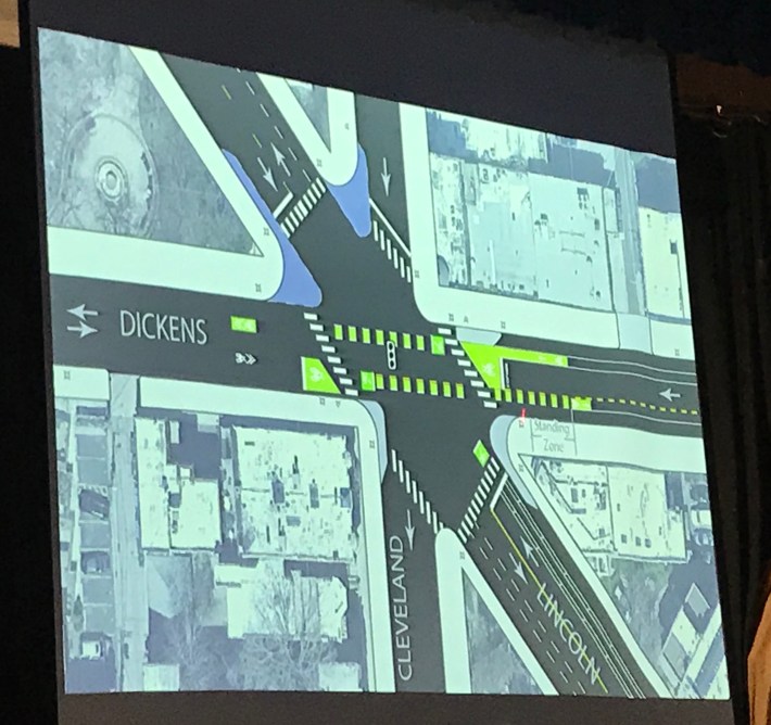 The proposed Dickens/Cleveland/Lincoln layout.