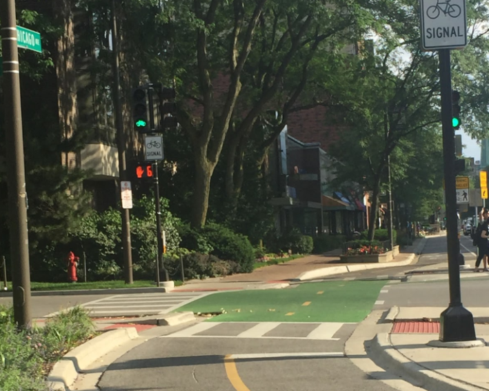 Chicago Avenue and Church Street in Evanston. Photo: Courtney Cobbs