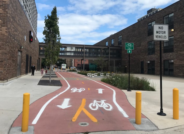 The bike path though Uplift High. Photo: John Greenfield