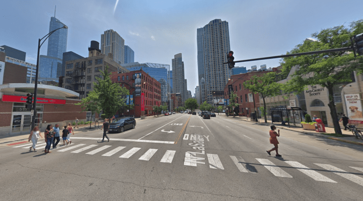 Grand and LaSalle in River North. Image: google Maps