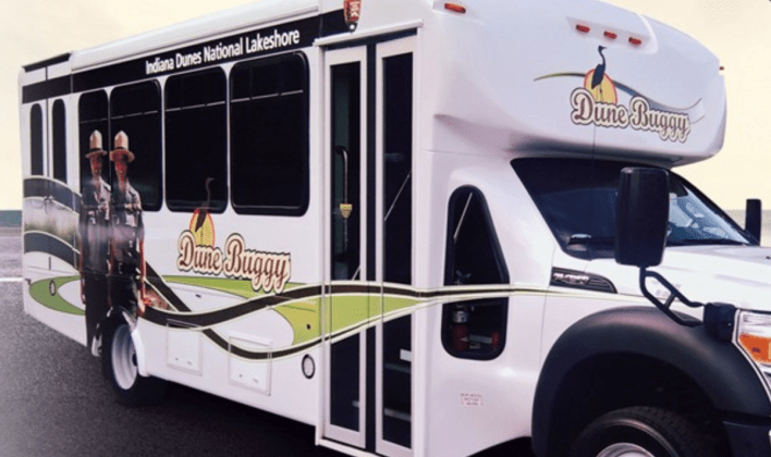 An Indiana Dunes shuttle.