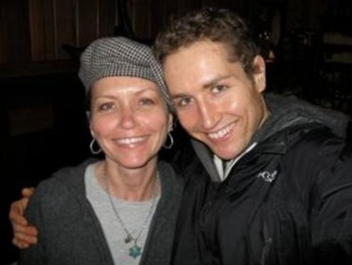 Dooring survivor Dustin Valenta with his mother, Terry O'Bryan.