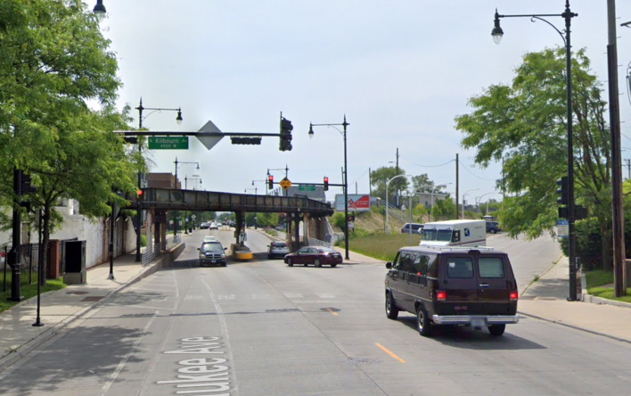 The crash site, looking southeast. Image: google Maps