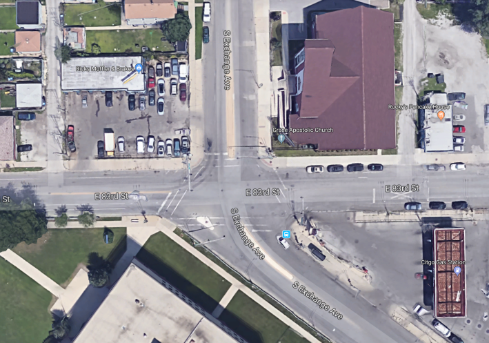 The intersection of 83rd and Exchange. Image: Google Maps