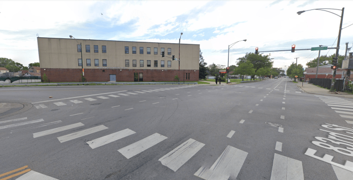 The crash site, looking west on 83rd. Image: Google Maps