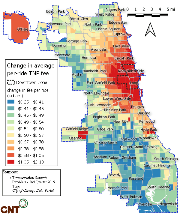 Most of the new tax revenue would come from wealthier neighborhoods. Image: CNT