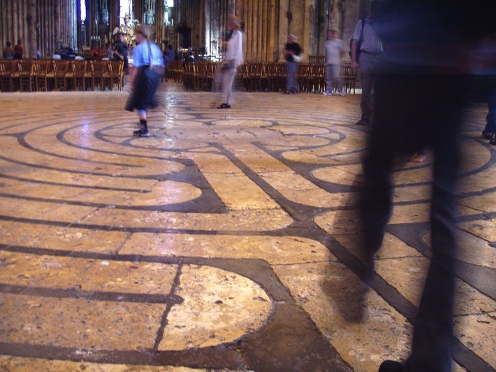 The Labyrinth at Chartres Cathedral. Photo: Wikipedia