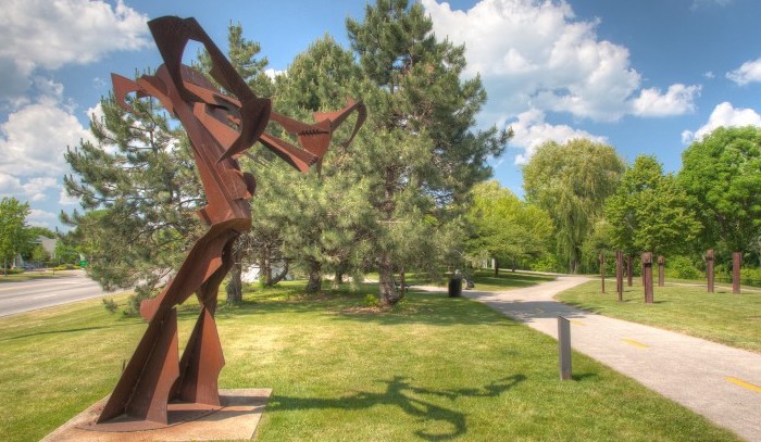 John Parker's "Gargoyle" at the Skokie Northshore Sculpture Park.